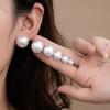 Elegant Temperament, Oversized Steamed Buns, Pearl Stud Earrings, Women'S High Sense, Light Luxury Beads, Oval Cold Wind Earrings