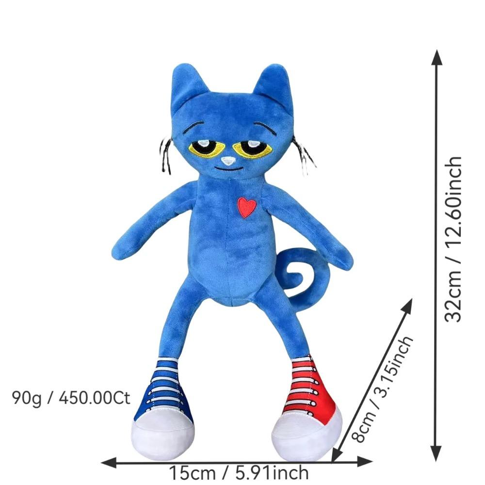 30cm Cartoon Smile Pete Cat Plush Toy Anime Blue Kitty Animal Stuffed Doll Accompany Baby Sleeping Dolls Kids Birthday Present