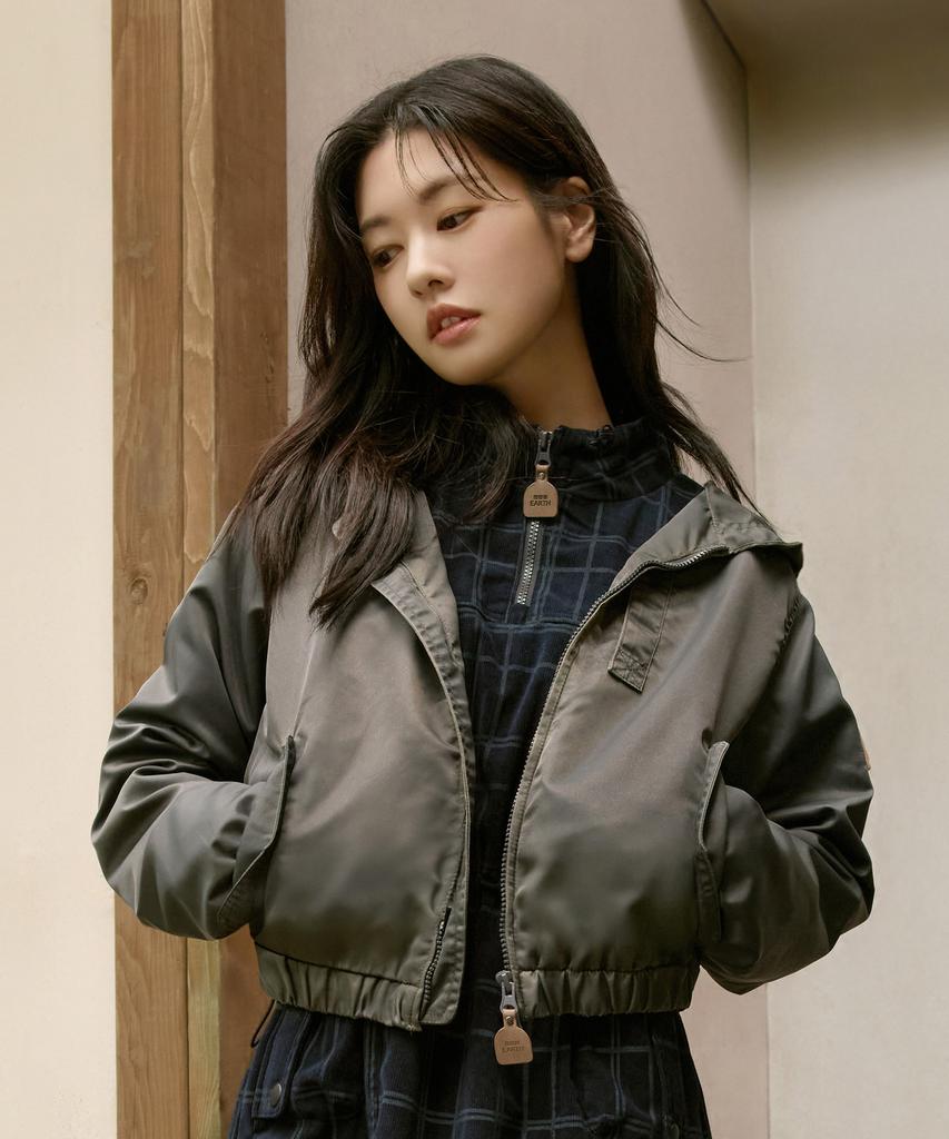 BIBISSIEOSEU Women'S Warm Peak Jacket Charcoal
