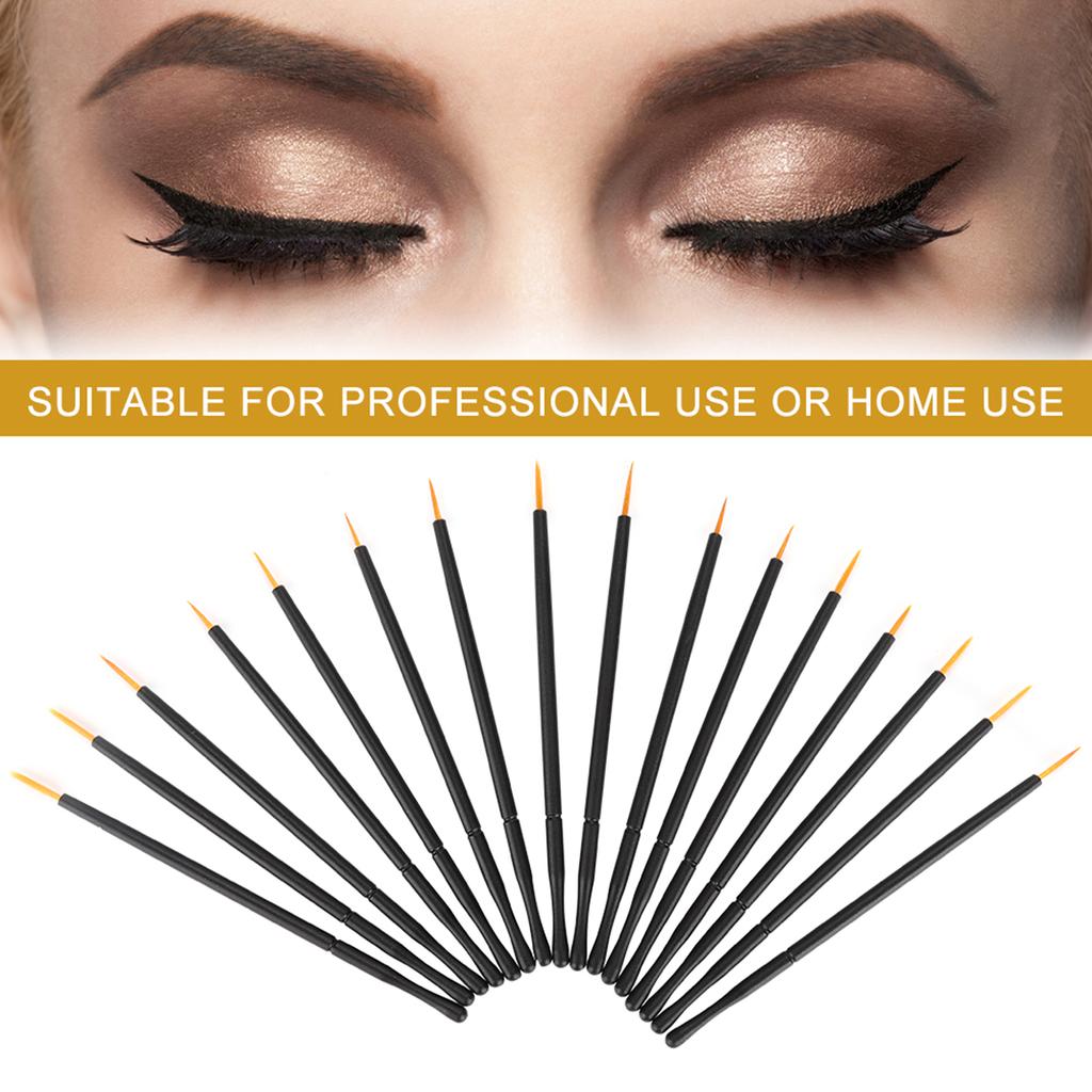 100pcs Disposable Eyeliner Brush Hard Head Eyeliner Liquid Brush Eye Shadow Brush Makeup Tool