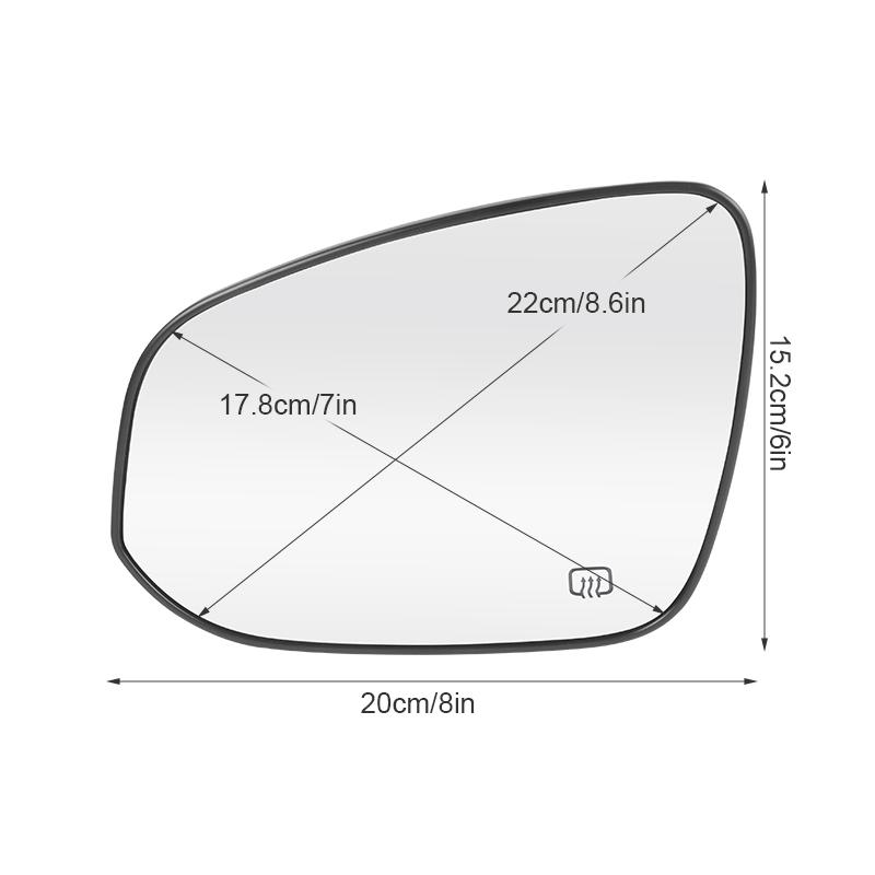 Auto Rearview Mirror Glass Heated Blind Spot For Toyota Highlander 2014-2025 Corolla Cross -2025 Grand Highlander -2025