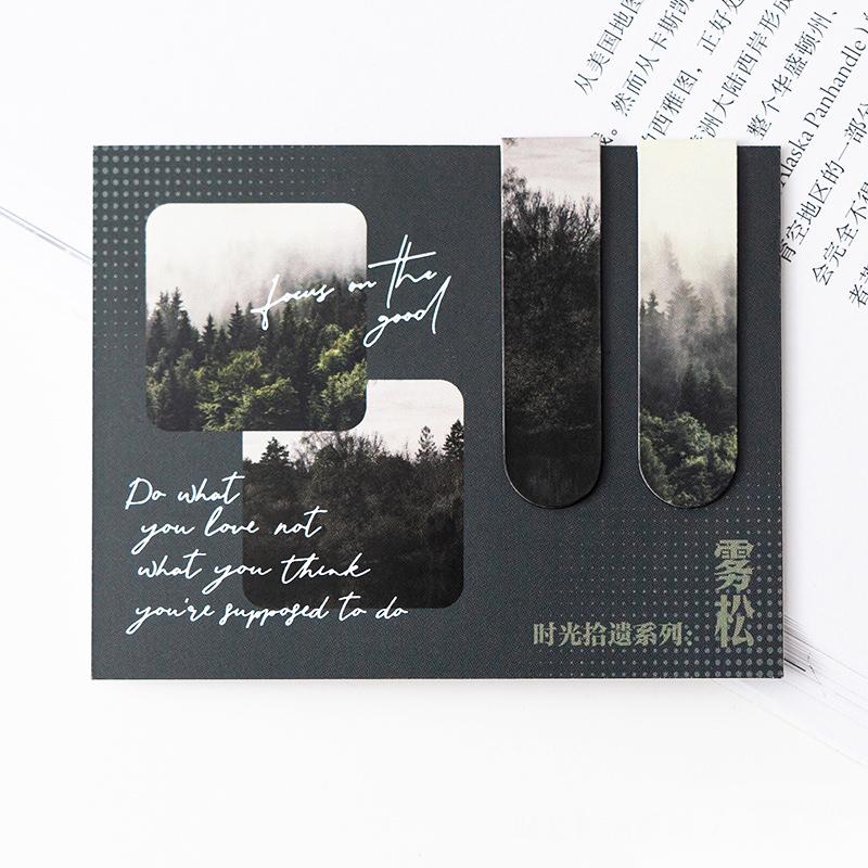 Creative Magnetic Bookmarks Beautiful Landscape Book Pages Marker Students Back To School Supplies Aesthetic Stationery Gifts