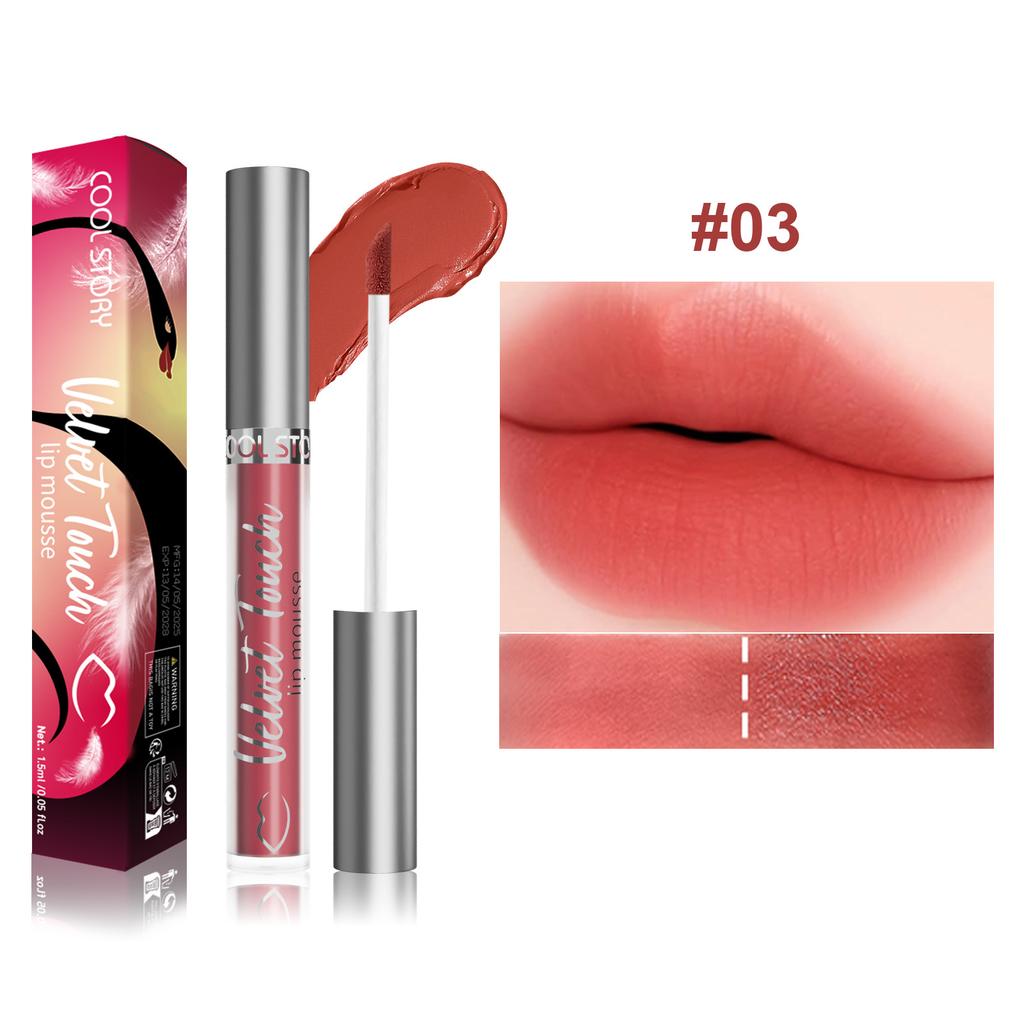 9-color Velvet Sexy Lip Gloss Refreshing and Moisturizing Lip Gloss Long-lasting Color-retaining Liquid Lipstick Waterproof Mist Lip Gloss