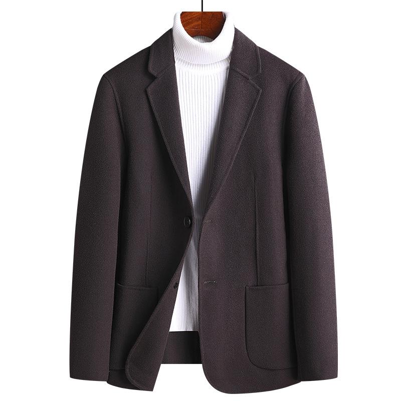 New Autumn and Winter Handmade Double-sided Woolen Suits, Men's Cashmere Small Suits, Nizi Suit Jackets, Men's Clothing