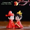 Ancient Style Couple Miniature Dolls - DIY Desktop Decor & Gifts
