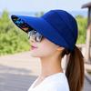 Breathable Open Top Sun Hat with Wraparound Sun Shade and Chin Cord for Hiking Fishing Travel and Summer Walks