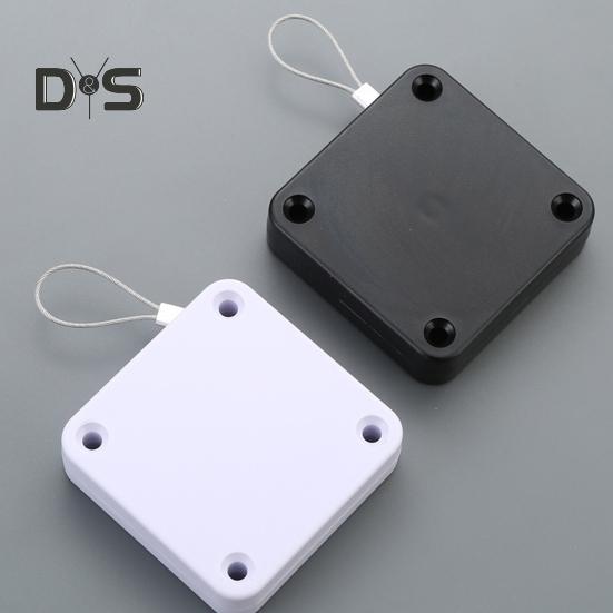 Automatisk dørpumpe med stålvire, justerbar, stansfri, selvklebende veggmontering, baderom, soverom, skyvedør, lukkeanordning