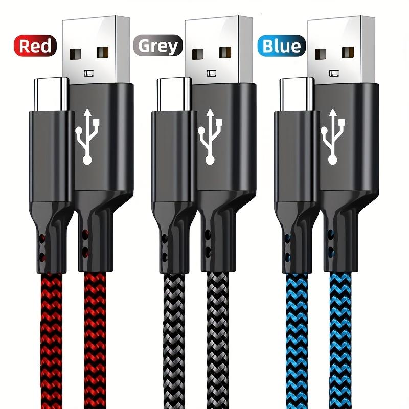 USB-C Nylon Braided Fast Charging Cable, Compatible With, Oneplus, Xiaomi, Features Data Sync Capability,