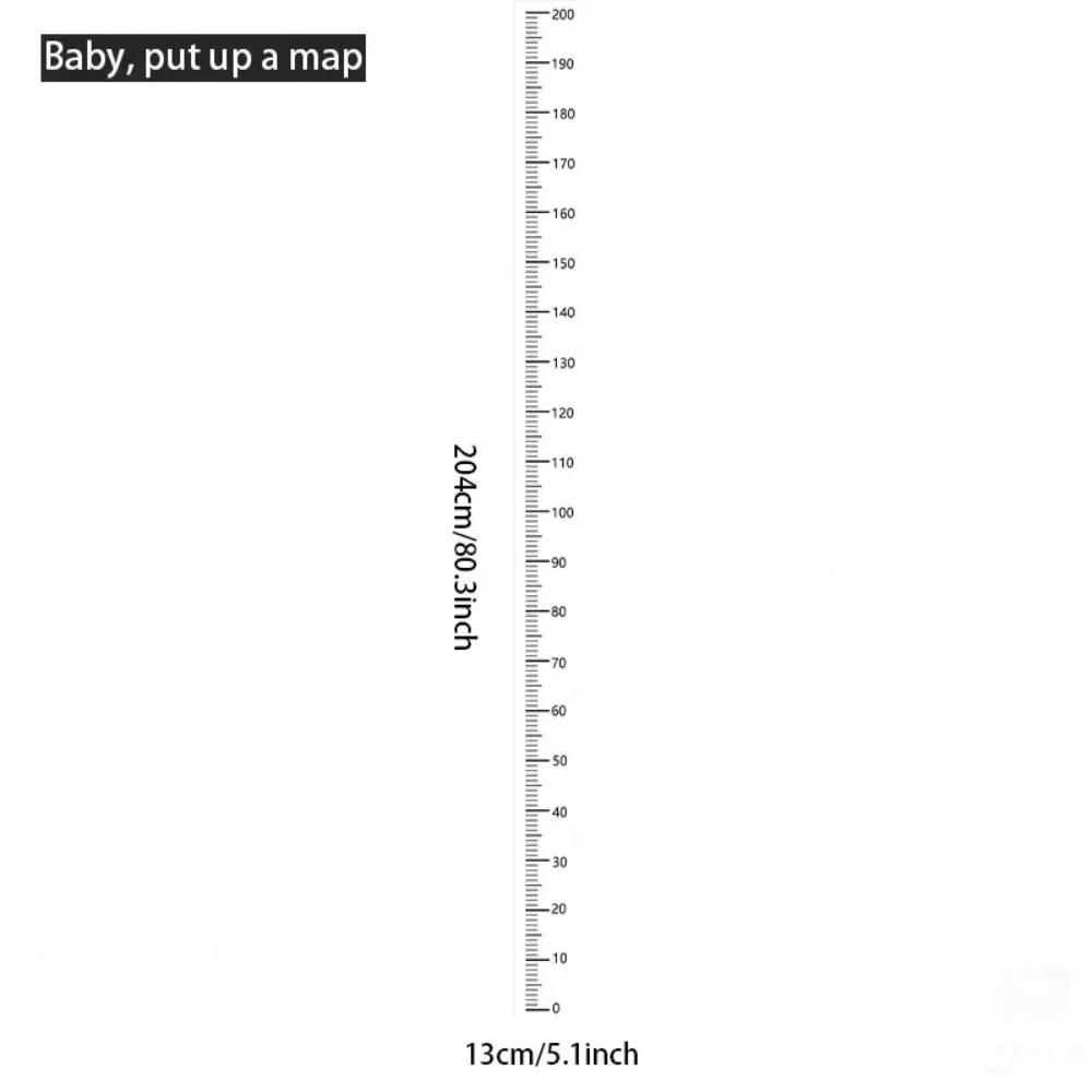 Height Measurement Wall Sticker 0-200cm Removable Height Scale Ruler Self-adhesive Wallpaper Waterproof Growth Chart Decoration