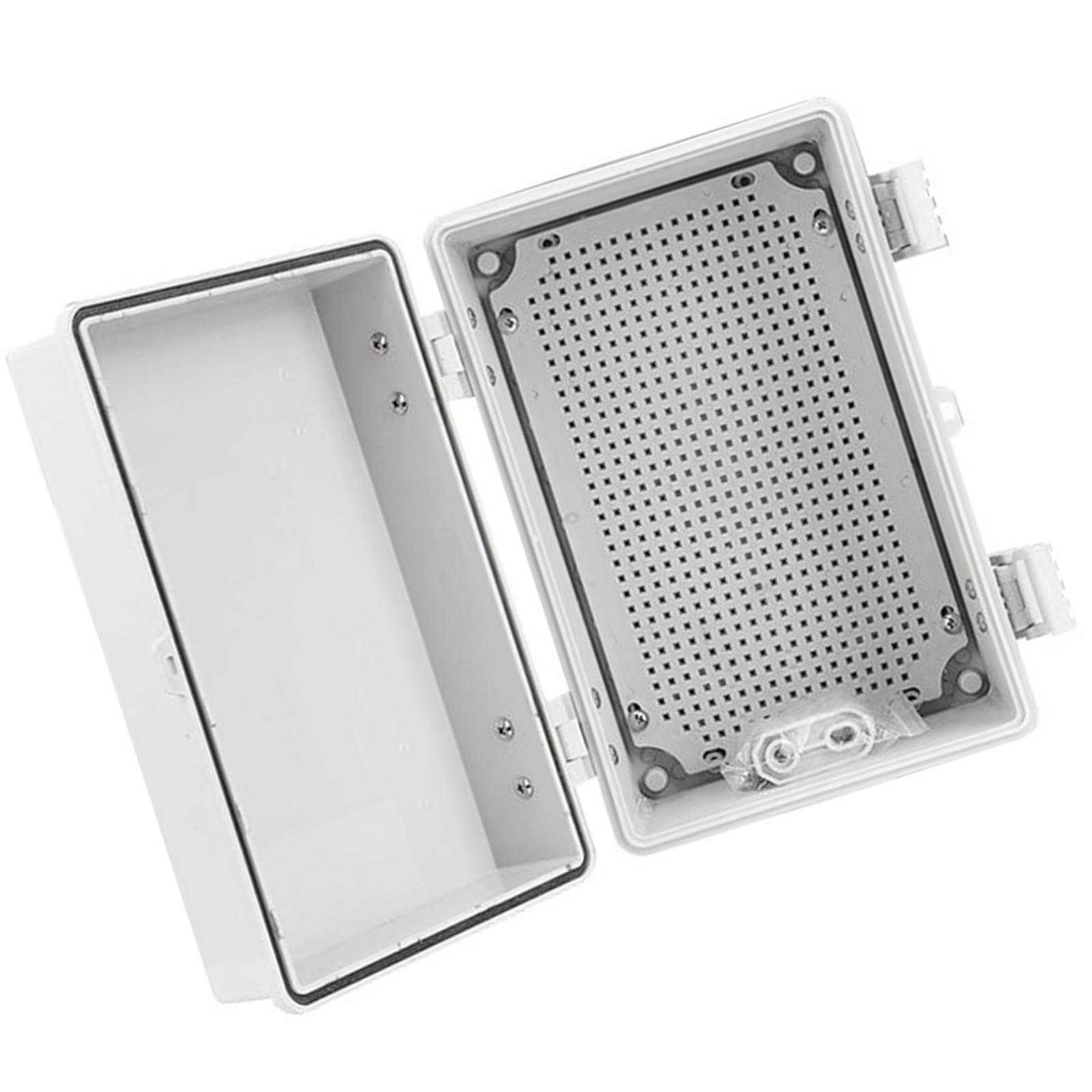 

Waterproof Electrical Junction Box Plastic Project Box Enclosure Electronic Instrument Hinge Case with Mounting Plate