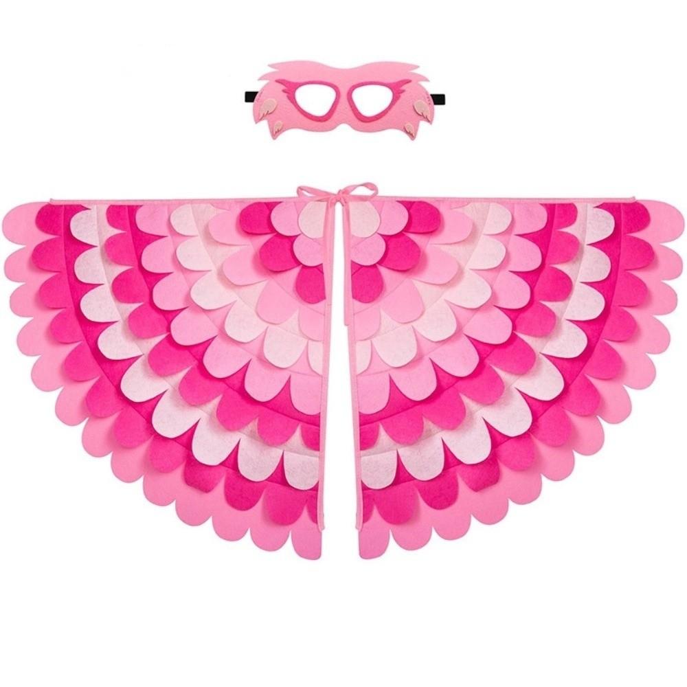 Bird Wings Halloween Cloak with Mask Felt Cloth Cape Mask Set  Stage Performance