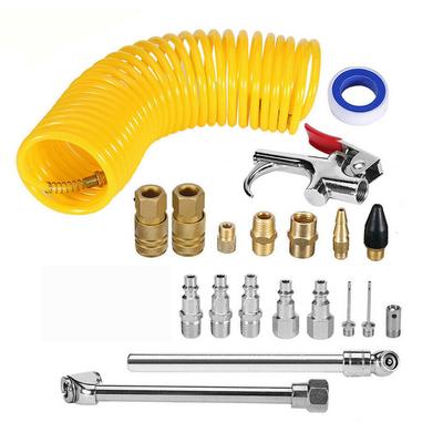 Set 20 Bucăți Accesorii Compresor Aer cu Furtun Aer 14in 295Inch Pistol de Suflat