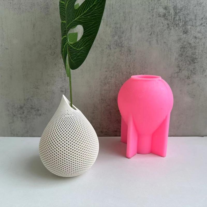 Water Drop Vase Candle Molds for Making Candle Soap Gypsum Ornaments Room Decorations Christmas Chrismas Gift