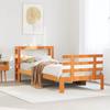 VidaXL Bed Frames and Headboard Without Mattress Wax Brown 100x200 Cm 3306128