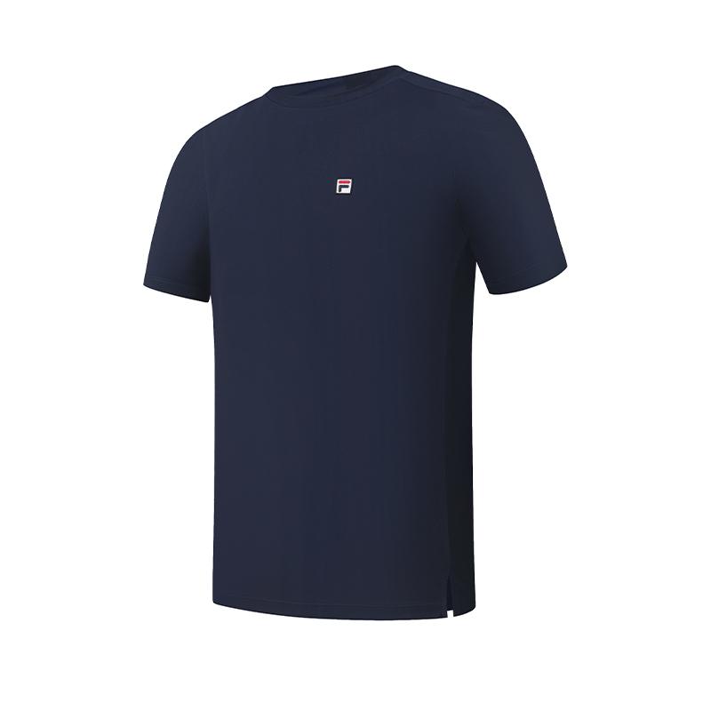 FILA Tennis Moisture Wicking Antibacterial Classic T-Shirt Men tops Cigarette-Blue A11M633112FDB