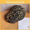 Leopard Trendy Retro Print Flat Cap Windproof Warm Travel Features Looks Casual