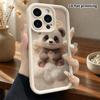 Phone Case: 2D Flat Design Suitable for iPhone 18 17 16 15 14 13 Pro Tiered Protective Case, Angel Little Panda, Christmas and Halloween Gifts