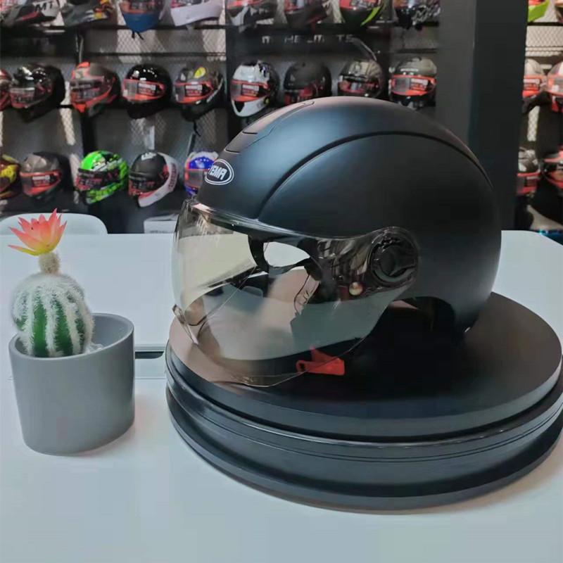 

Helmet Adult Men s and Women s Motorcycle Electric Vehicle Knight Helmet with long black tea