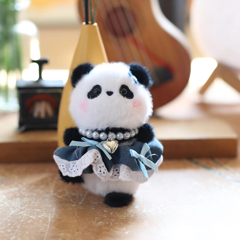 Cute Dancing Animal Bear Rabbit Raccoon Panda Plush Doll Soft Ragdoll Keychain Pendant Bag Hanging Ornament Stuffed Toy Kid Gift
