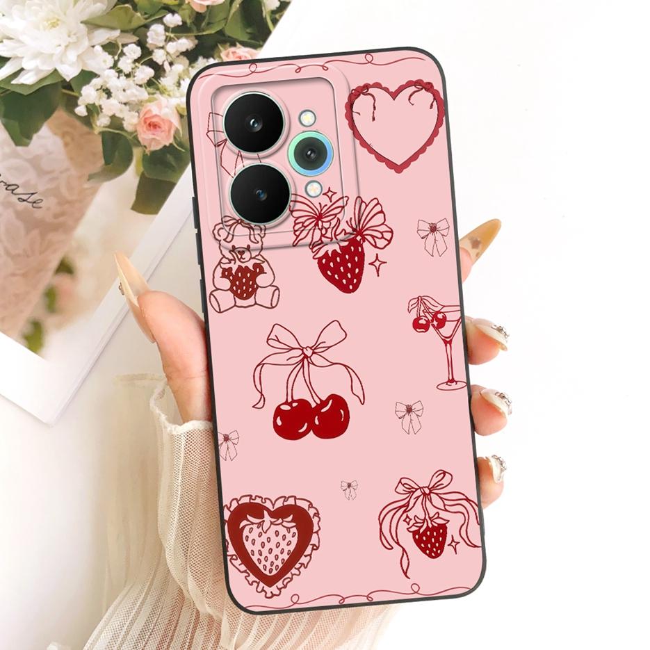 For Realme 15 Pro Case Realme15 RMX5106 Luxury Flowers Cartoon Cover Soft TPU Matte Phone Case For Realme 15T Realme15T 5G Shell