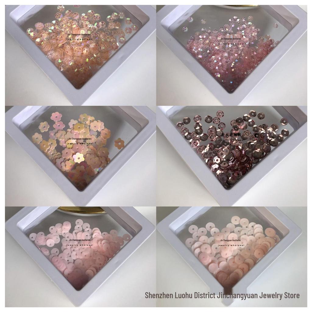 Pink Series Seed Beads & Sequins for DIY Handcrafts and Ancient Style Embroidery