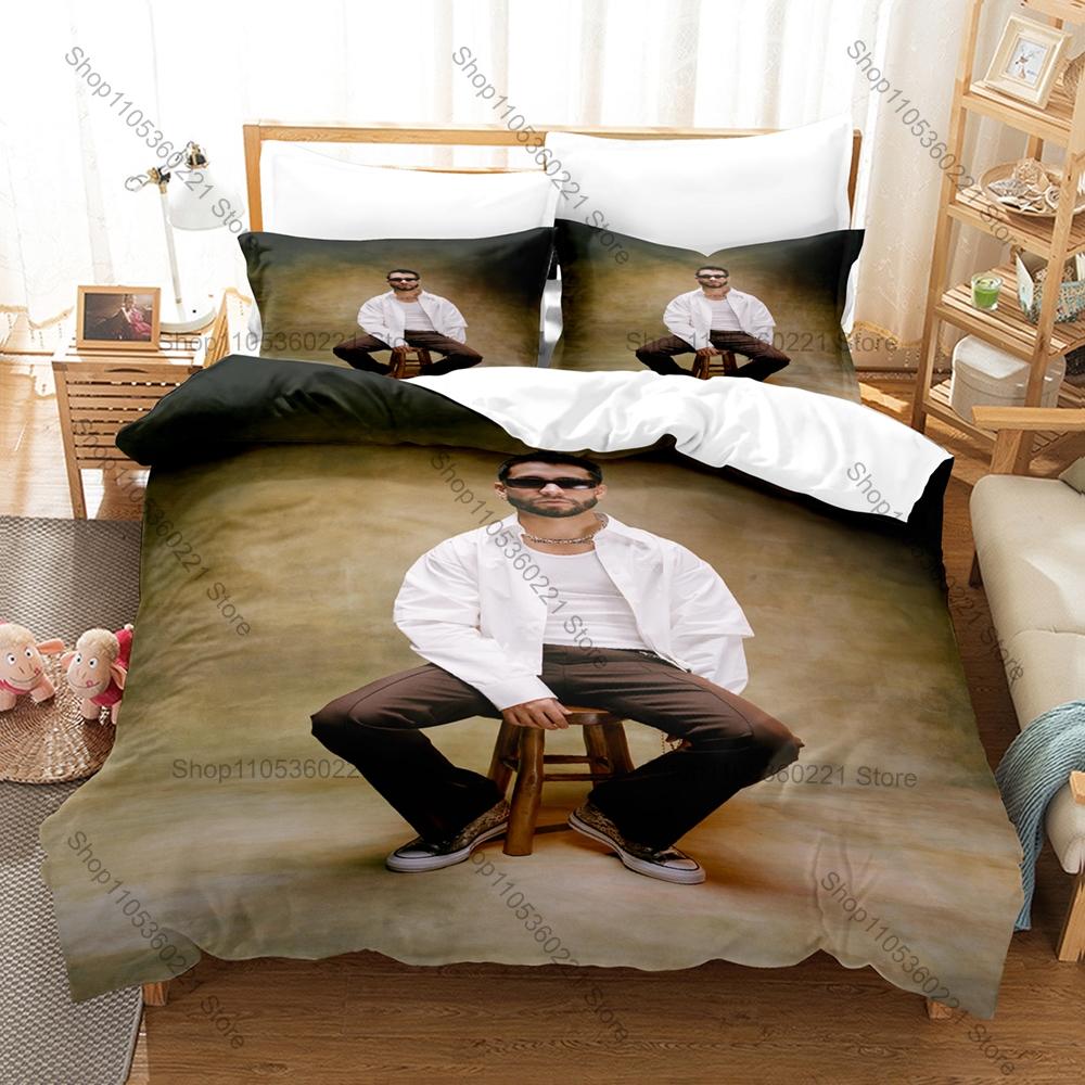 Trendy Mora Lo M-Mismo Reggaeton Graphic Bedding Set Duvet Cover With 2 Pillowcases Teen Bedroom Decoration