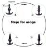 Sex Toy 4Pcs T-Bar Base Butt Anal Plug Massager Couple Flirting Masturbation