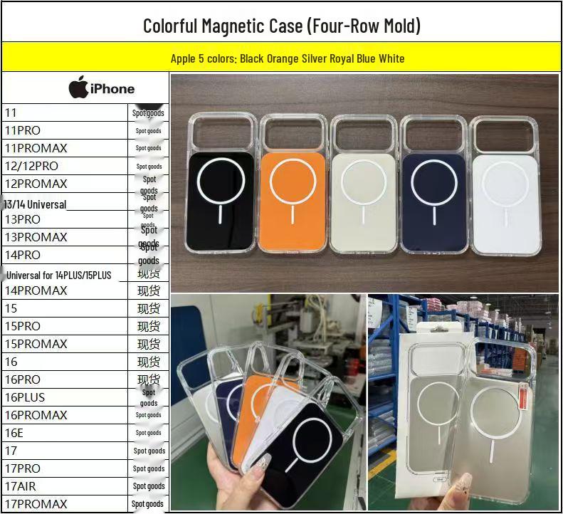 Compatible with iPhone 16 Pro Max: Iridescent Magnetic Suction Acrylic Case for Large Hole Design iPhone 16 Pro