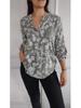 European-American Spring 2025 Loose Casual Long Sleeve Sequin Pocket Shirt