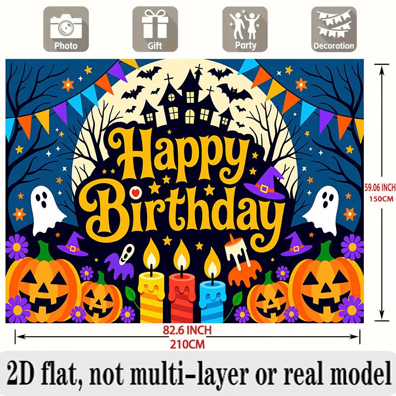 Party Backdrop Halloween Flat Banners Celebrations Wedding Enthusiasts Event Backdrop Decoration Front Door Decor