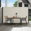 Retractable Side Awning, 71''x 118'' Outdoor Privacy Screen, 180g Polyester Water-proof Retractable Patio Screen, UV 30+ Room Divider Wind Screen for