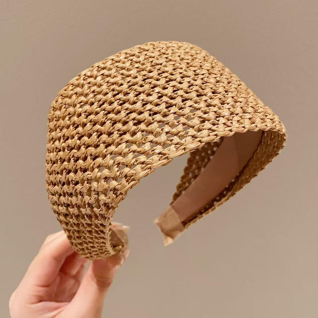 

Богемська солома плетена пляжна пов язка на голову для жінок