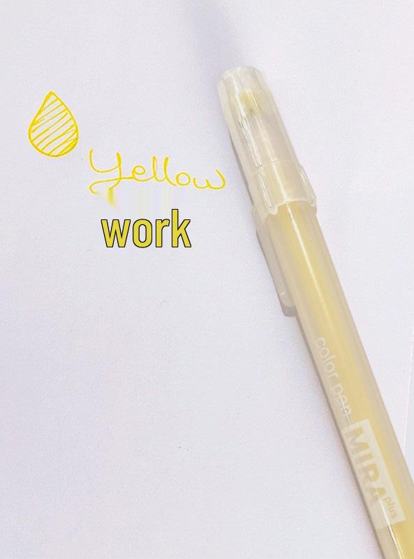 Orange Grove Frosted Transparent Pen: 0.5mm Water-based Ink, Korean Style, Colorful Student Design