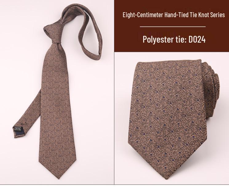 8cm Men's Formal Striped Plaid Tie for Business, Wedding, or Professional Wear - Black or Red, Korean Style