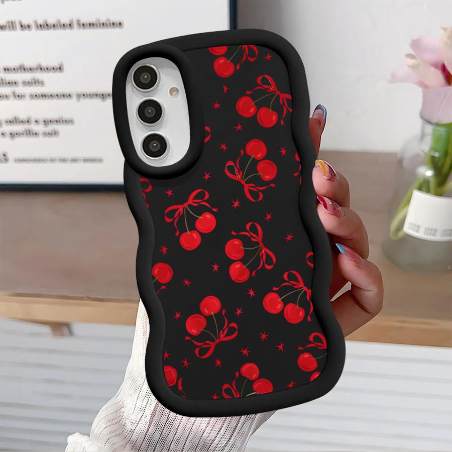 Case for Samsung Galaxy A14 A52 A13 A11 A15 A12 A21s A16 Soft Phone Cover A05 A23 A53 A03 A33 A22 A06 A04 Red Lovely Cherry