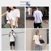 Unisex 500g Heavyweight Pure Cotton Gray-Green Short-Sleeve T-Shirt
