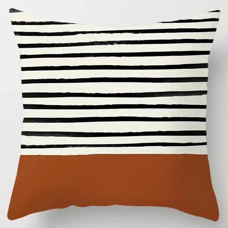 Home Office Decorative Pillow Bedroom Sofa Car Cushion Cover Abstract Line Pattern Series Throw Pillow