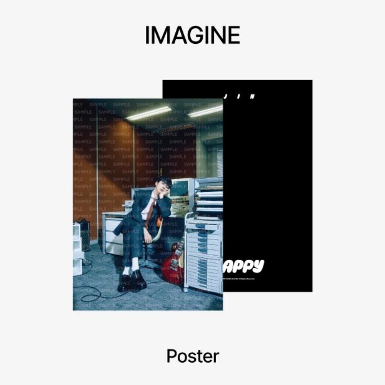 BTS Jin HAPPY Poster- und Stickerset