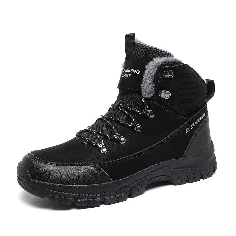 Outdoor velvet warm snow boots high-top hiking shoes leisure sports hiking shoes travel shoes