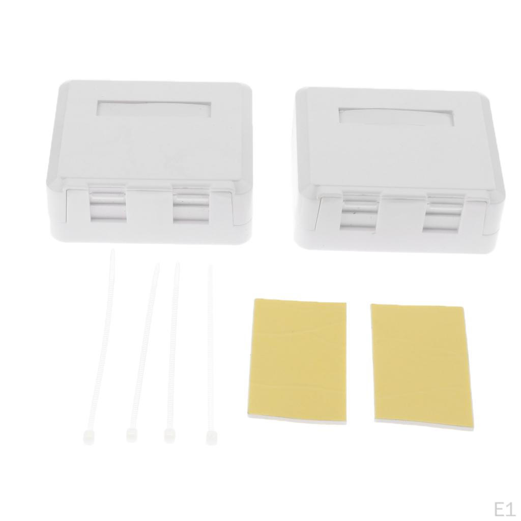 2-Port Surface Mount Box White (1 paket)