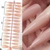 30Pcs Simple Pink Skin Color False Nails Long Nails Set Fake Nail Press On Nails Full Cover Nail Manicure Tools