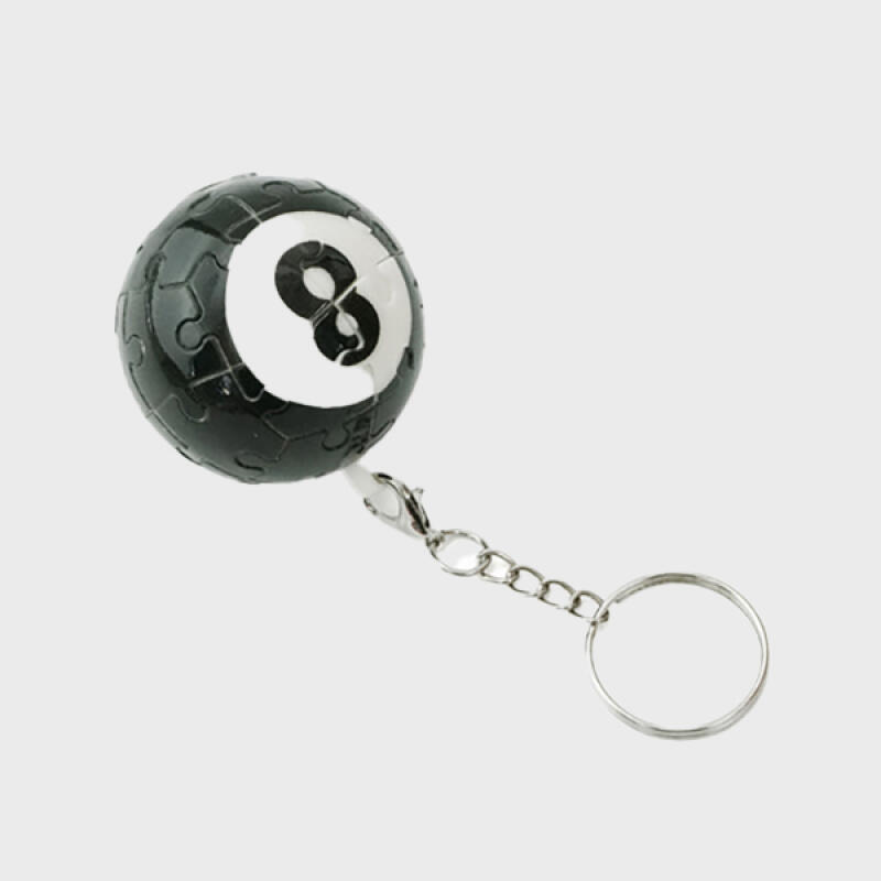 Mini billiards soccer basketball ball shaped keyring key holder