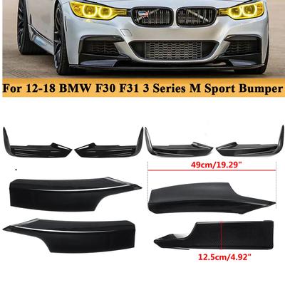 Fog Lamp Cover Trim Front Canards Splitter For BMW F30 F31 F35 M Sport 320i 325i 328i 335i 2012- Front Bumper Lip Body Kit