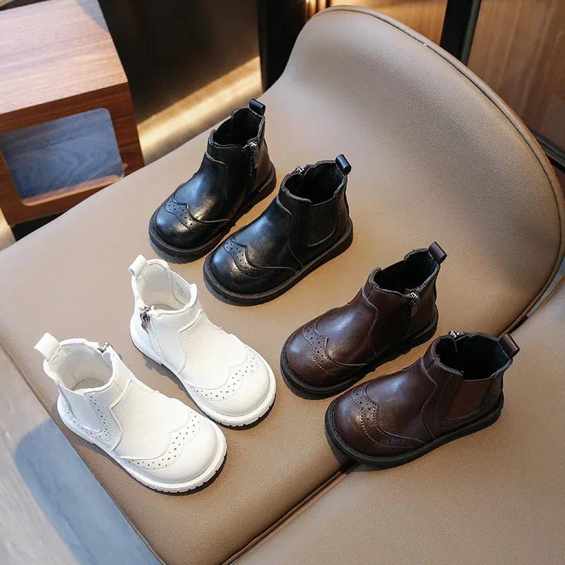 Jogerli Autumn Winter Baby Boys Girls Casual Boots Retro Style Children Short Soft Sole Anti Slip Kids Outdoor Footwear