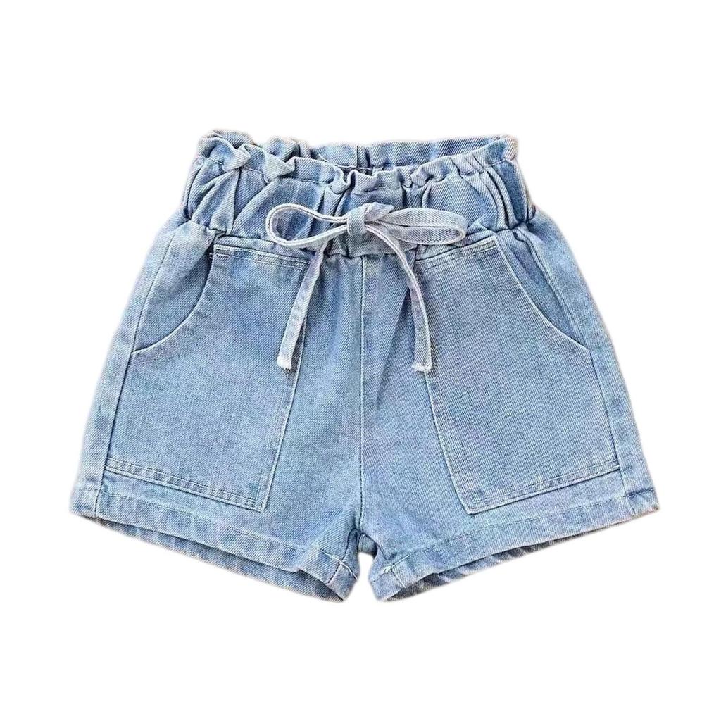 Sommer-Denimshorts für Mädchen - Leichte Stretch-High-Waist-Casual-Shorts