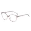 4PCS Cat's Eye Fashion Glasses Transparent Lens Women's Decorative Glasses Fashionable Daily Wear