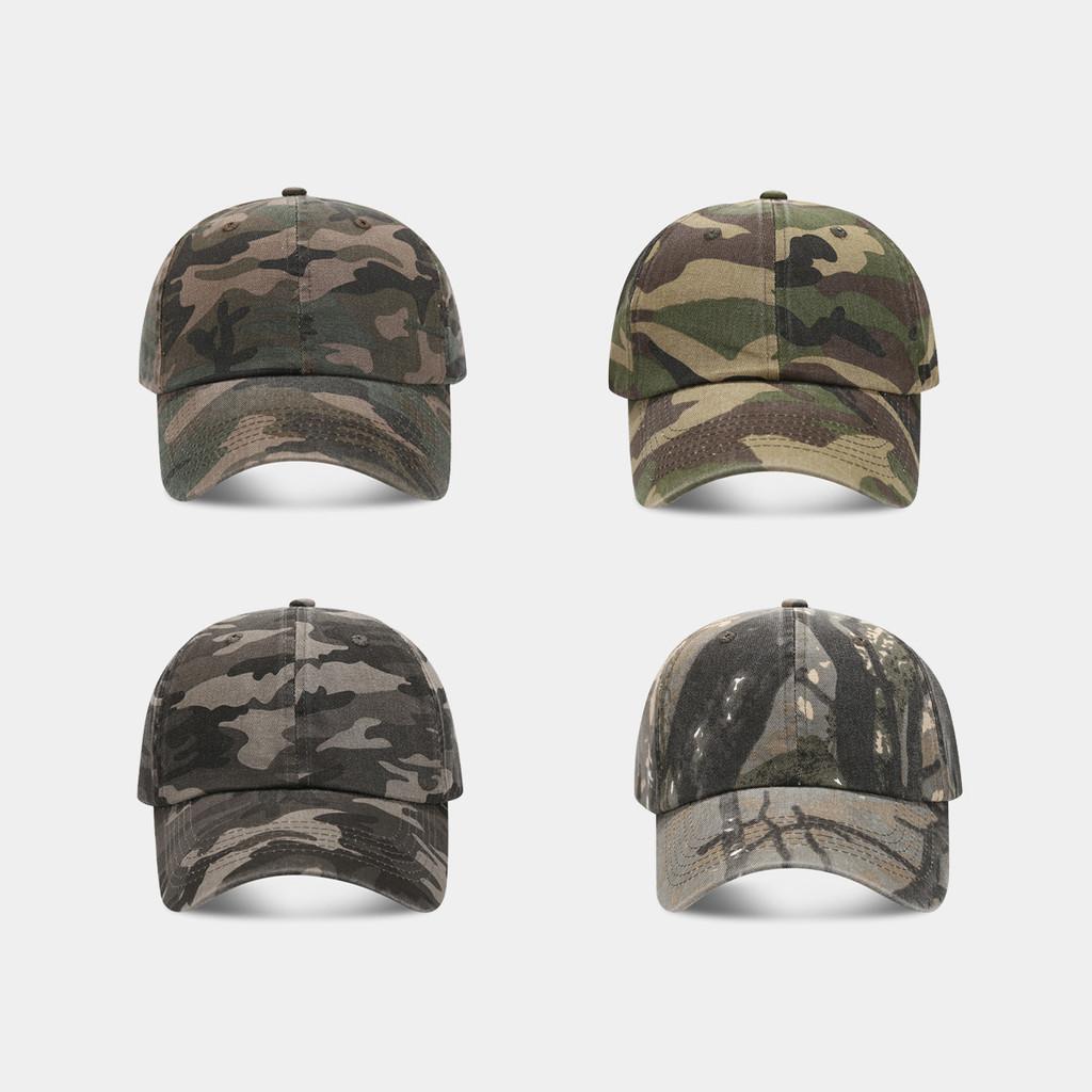 Vintage Camouflage Baseball Cap With Sun Protection For Outdoor Activities