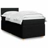 Vidaxl Letto Continentale Con Materasso, Nero, Tessuto, 90X200 Cm
