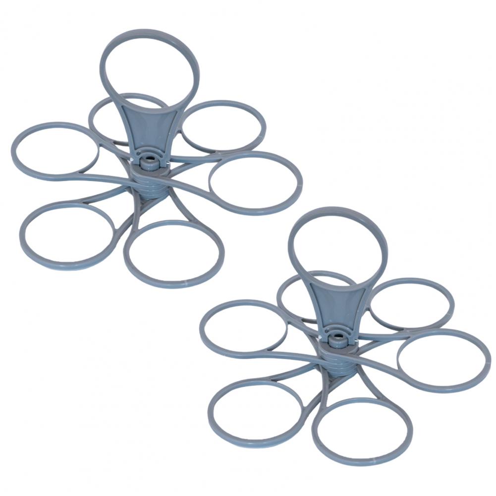 6 Cups Foldable Glass Carousel Holder Coffee Cup Handle Drinking Bottle Bracket Portable Anti Scalding Camping Party Bar Home