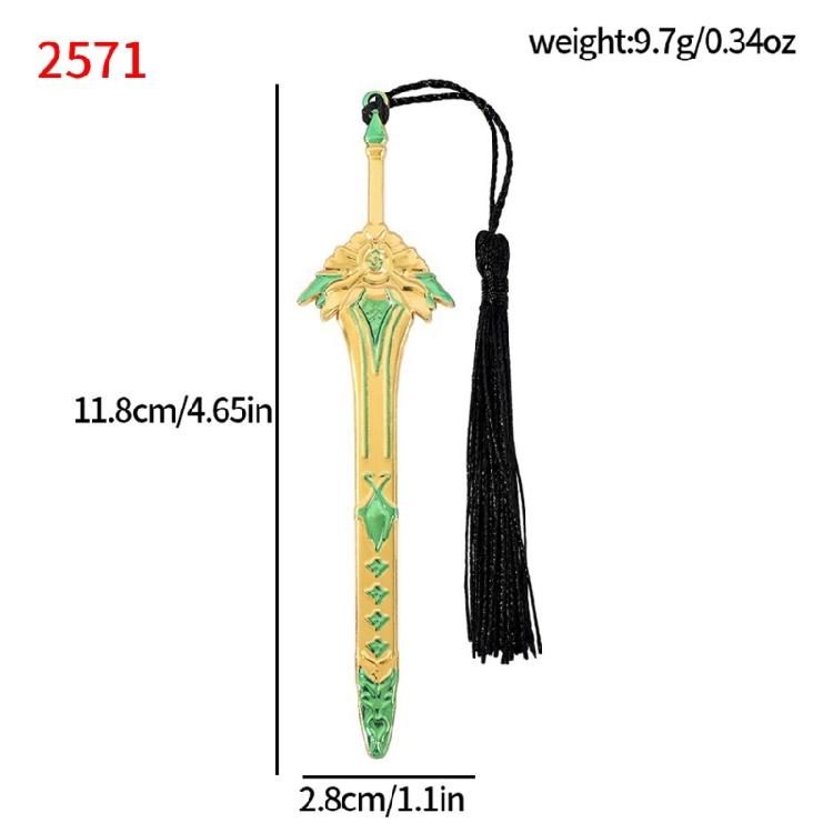 Swords Design Alloy Bookmarks With Decorative Tassels Martial Arts Inspired Metal Lightweight Book Marker
